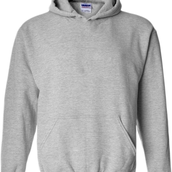 Gildan Mens Heavy Blend Hooded Sweatshirt, Heather gray, size Small - Picture 1 of 4